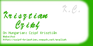 krisztian czipf business card